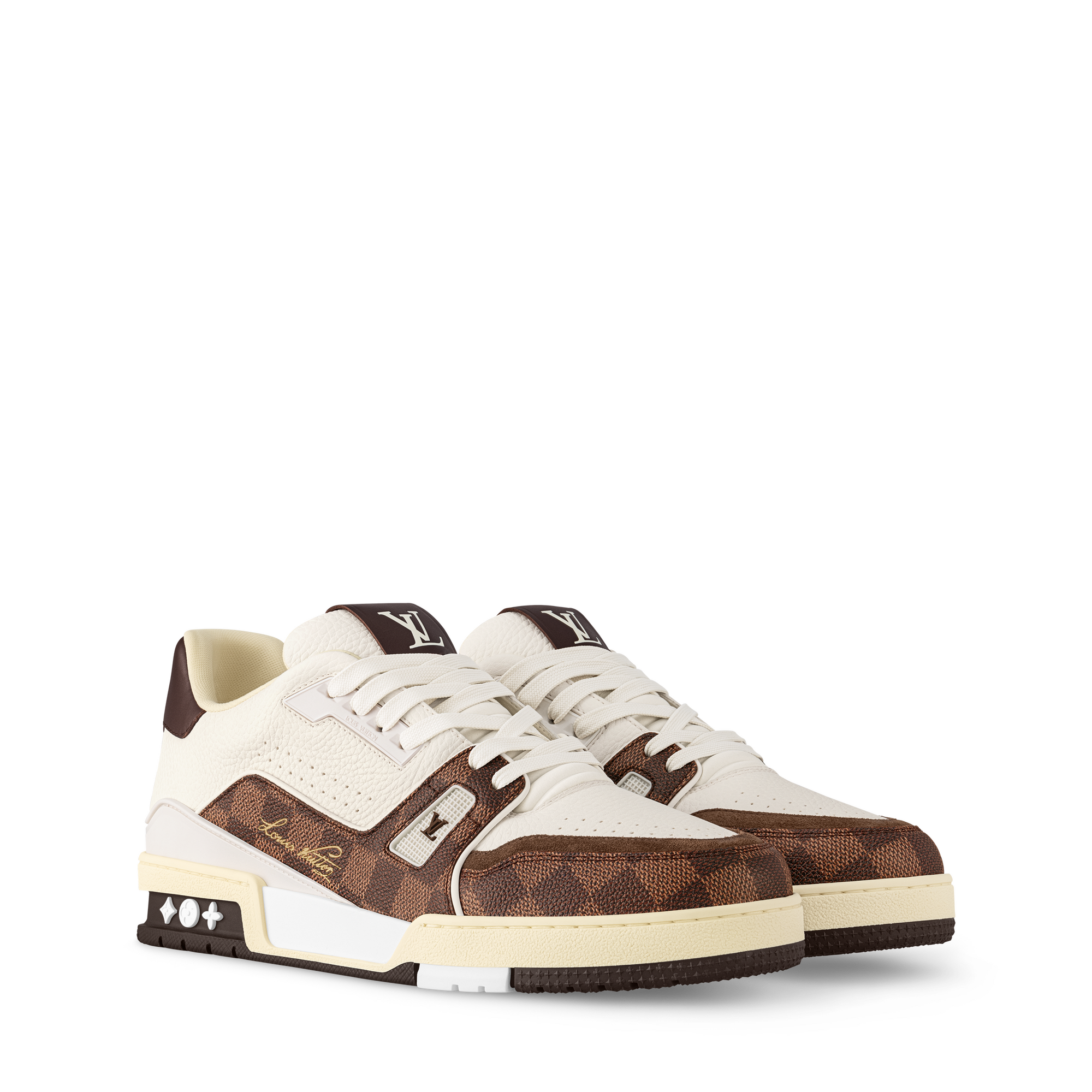 Louis Vuitton ハイカットスニーカー ホワイト/ブラウン Zapatilla deportiva LV Trainer - Regalos para él 1ACWUA | LOUIS